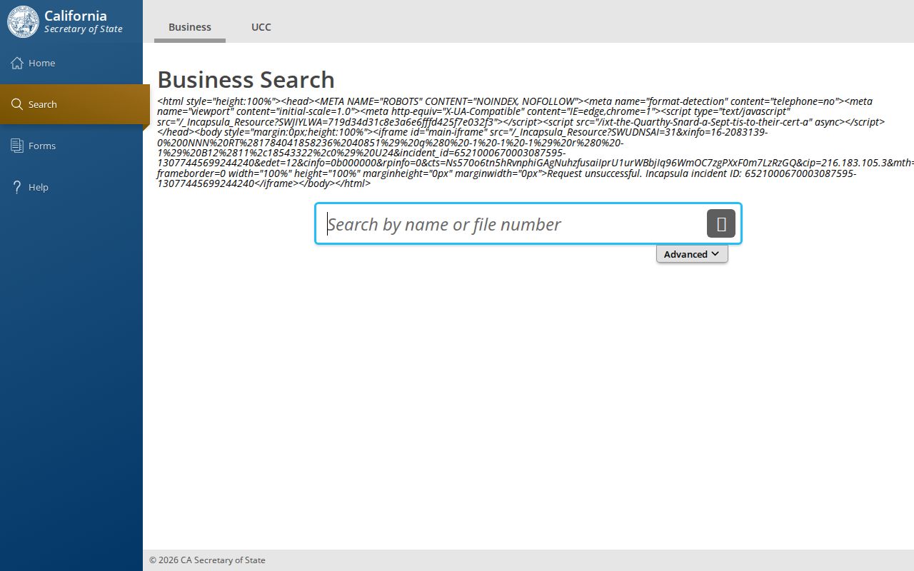 Hollister people search through California business entity records